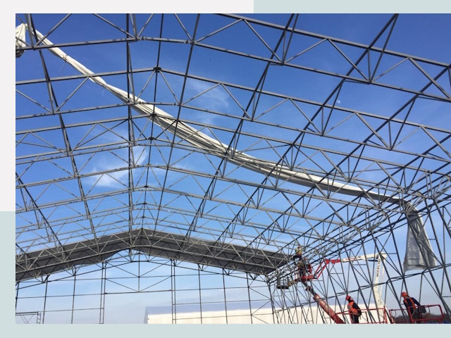 Шатровые ангары от 611 руб. в Зеленокумске и Ставропольском крае