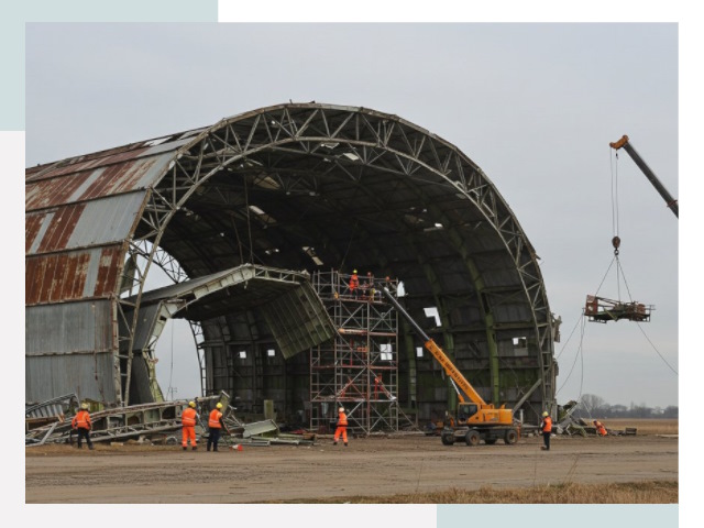 Демонтаж ангаров в Зеленокумске